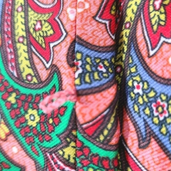 Loft Border Paisley Satin Tunic Shift Dress - Picture 4 of 6